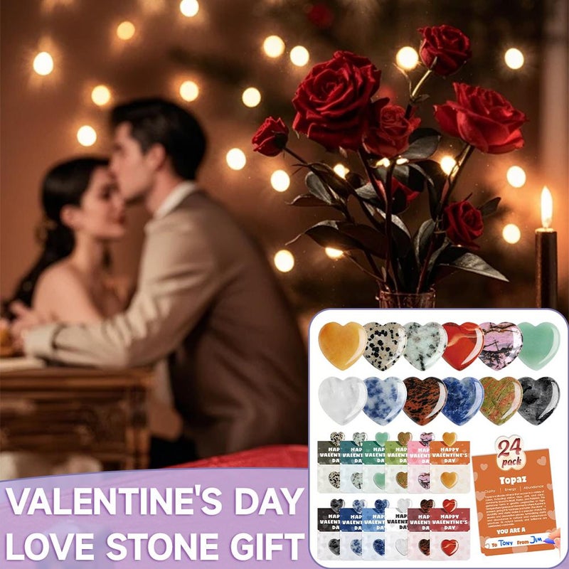 Valentines Day Gifts for Kids, 24 Pack Valentine's Day Cards with Heart-shaped Gem for School Classroom Class Gifts Valentine's Exchange Party Favor Bag Stuffers - Image 3